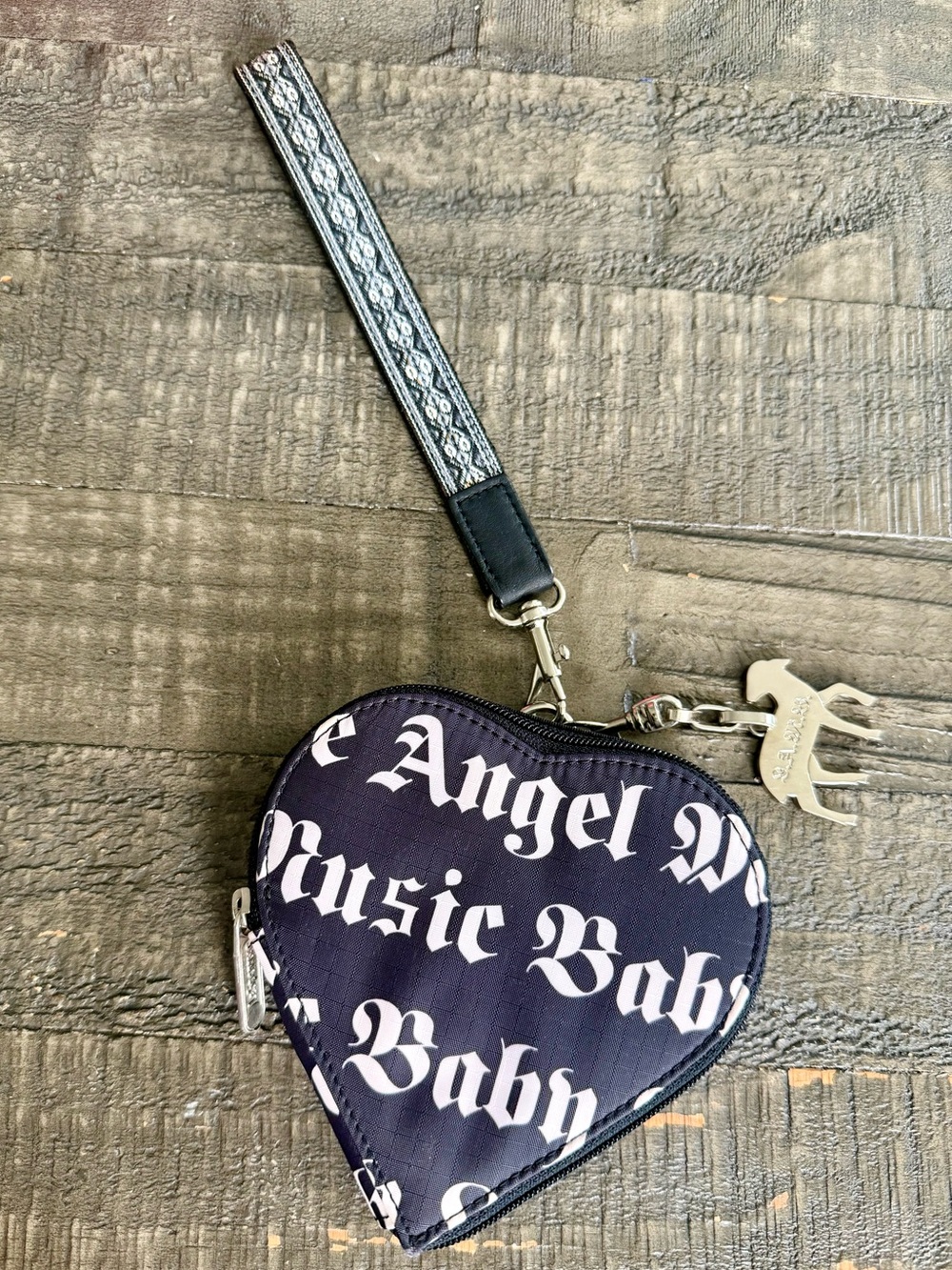 L.A.M.B. x LESPORTSAC Heart Wristlet 1st Edition Gwen Stefani No Doubt Y2K RARE